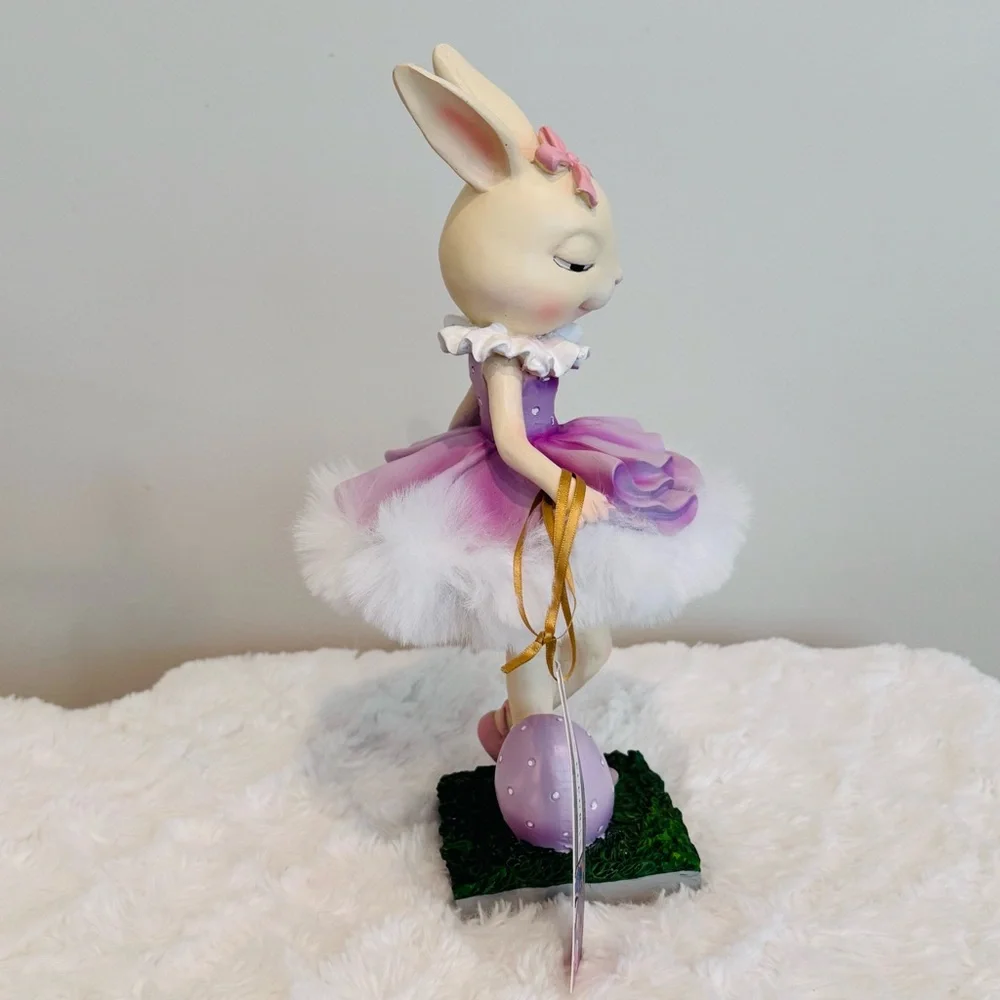 Jolie Fleur Easter Bunny Ballerina Girl In Purple Tutu NEW - Picture 7 of 8